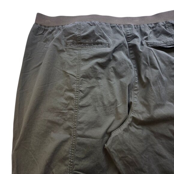 Liz & Me Womens 5X Olive Green Cargo Capri Pants Elastic Waistband Pockets - Picture 7 of 15